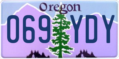 OR license plate 069YDY