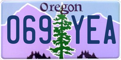 OR license plate 069YEA