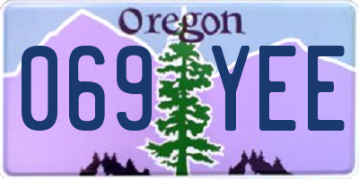 OR license plate 069YEE