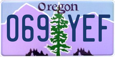 OR license plate 069YEF