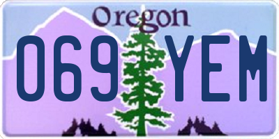 OR license plate 069YEM