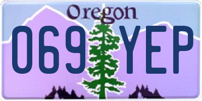 OR license plate 069YEP