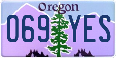 OR license plate 069YES