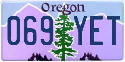 OR license plate 069YET