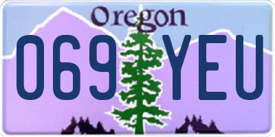 OR license plate 069YEU