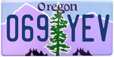 OR license plate 069YEV