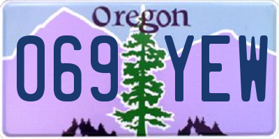 OR license plate 069YEW