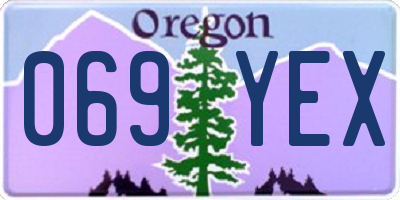 OR license plate 069YEX