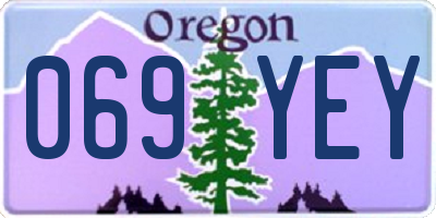 OR license plate 069YEY