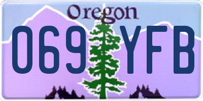 OR license plate 069YFB
