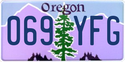 OR license plate 069YFG