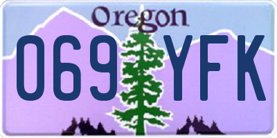 OR license plate 069YFK