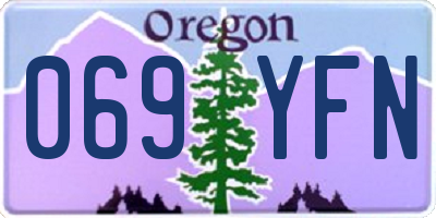 OR license plate 069YFN