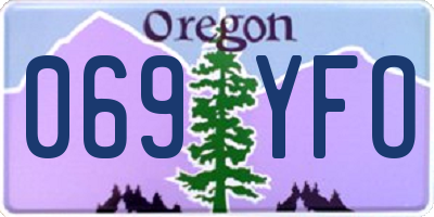OR license plate 069YFO