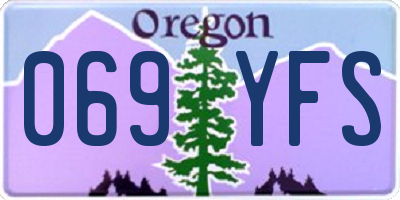OR license plate 069YFS