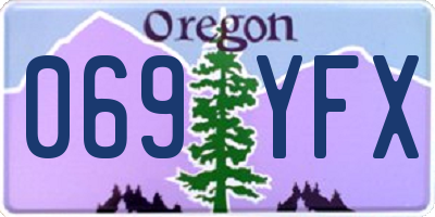 OR license plate 069YFX