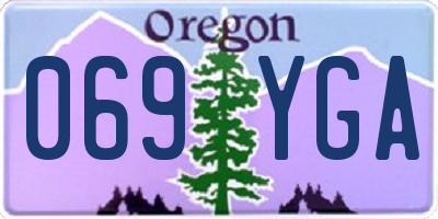OR license plate 069YGA