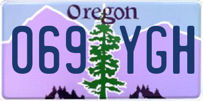OR license plate 069YGH