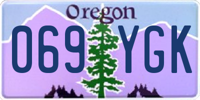 OR license plate 069YGK