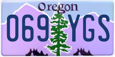 OR license plate 069YGS