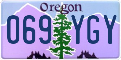 OR license plate 069YGY