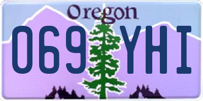 OR license plate 069YHI