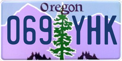 OR license plate 069YHK