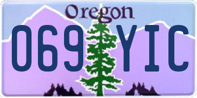 OR license plate 069YIC
