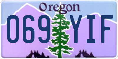 OR license plate 069YIF