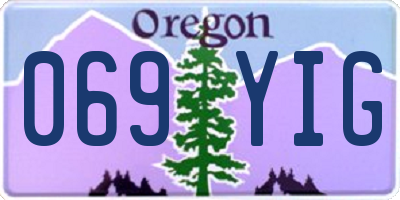 OR license plate 069YIG