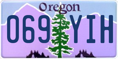 OR license plate 069YIH