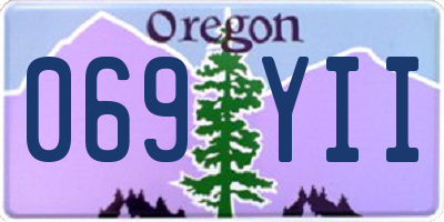 OR license plate 069YII