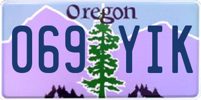 OR license plate 069YIK