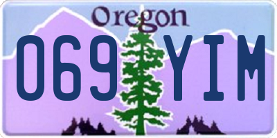 OR license plate 069YIM