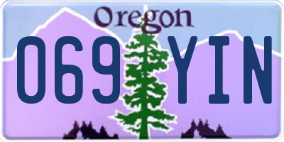 OR license plate 069YIN