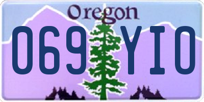 OR license plate 069YIO