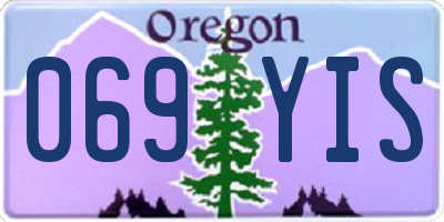 OR license plate 069YIS