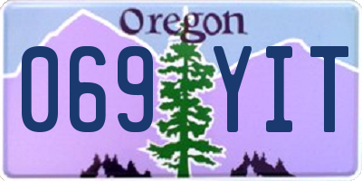 OR license plate 069YIT