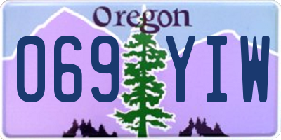 OR license plate 069YIW