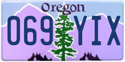 OR license plate 069YIX