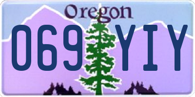 OR license plate 069YIY