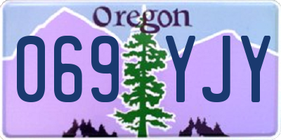 OR license plate 069YJY