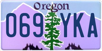 OR license plate 069YKA