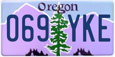 OR license plate 069YKE