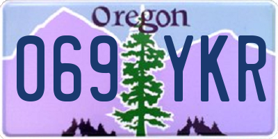 OR license plate 069YKR