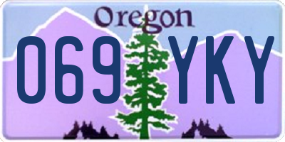 OR license plate 069YKY