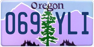 OR license plate 069YLI