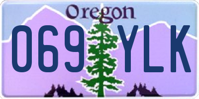 OR license plate 069YLK