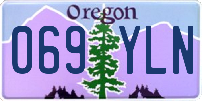 OR license plate 069YLN