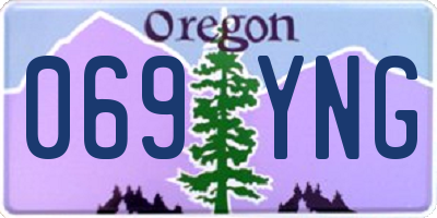 OR license plate 069YNG